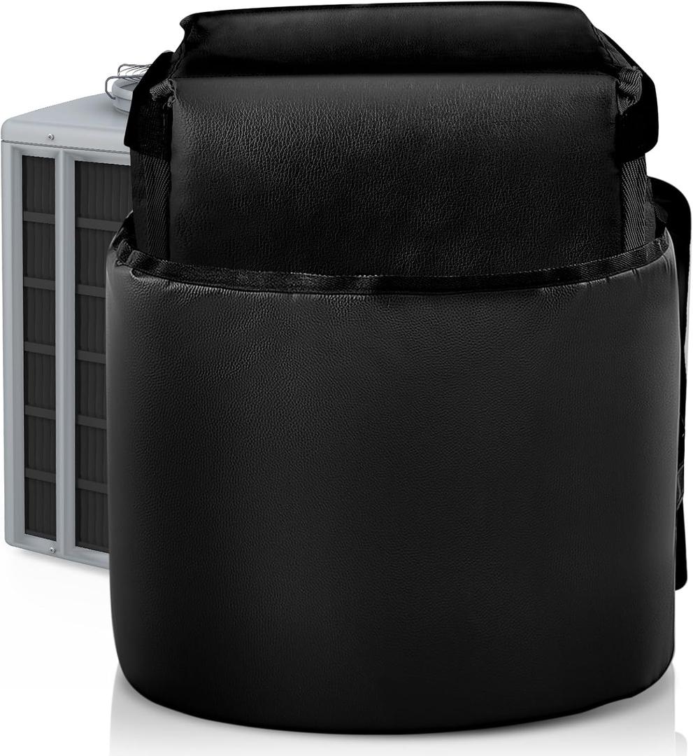 Pangda Air Conditioner Compressor Sound Blanket 12 x 12 x 19 Inches Black Heavy Duty Ac Compressor Sound Blanket for Insulation Noise Reduction and Protection from Rain