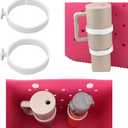 4 x 2pcs Cup Holder for Bogg Bag Compatible with Stanley 30oz 40oz Water Bottle, Drink Holder Plastic Insert for Bogg Bag & Simply Southern Beach Totes Accessories (white)
