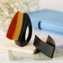 2 x 2pcs Auto Tire Dressing Brush, High Density Shine Brush Bristles Tire Applicator Brush Portable Car Tire Wash Brush with Handle Auto Detailing Tire Brush for Car Cleaning Supplies (Yellow)