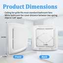 QK60S Bathroom Ventilation Grille Upgrade Cover, Perfect Compatible with Broan Nutone 690 Fan Motor, Replacement for Broan 670, 671, 688, 689, 2.5 Sones - 2 Pack