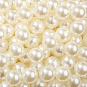 20mm White Pearl Beads 180pcs Chunk Bubblegum Bead Acrylic Pen Ball Beads for Pen Bag Jewelry Making Necklace Bracelets (White Pearl)
