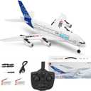 RC Plane A120-Aircar A380 RC Airplane 3CH RC Planes for Adults EPP Foam Fixed Wing RC Airliner 2.4G Remote Control Airplane with 2 Batteries (Regular Version)
