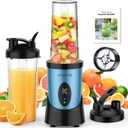 KOIOS Smoothie Blender, 900W Personal Blender for Shakes and Smoothies for Kitchen with 2 Portable Cups 22oz, Single Serve Smoothies Maker Mixer for Juices, Nutritious Recipe, Sky Blue
