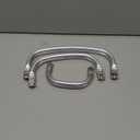 PH PandaHall 3pcs Aluminum Purse Frame Handles, 3 Sizes Kiss Lock Clasp Bag Frame Replacements Internal Tubular Frame for Handbag Purse Repair Sewing Bag, 24.4/19.5/12.4mm (1/0.77/0.49")