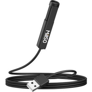 MillSO USB PC Microphone Plug & Play Omnidirectional External Lavalier Mini USB Microphone for Computer, Laptop, YouTube, Meeting, Recording, Podcasting, Gaming - 1.5m/4.9ft