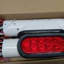 Partsam 2pcs Boat Trailer Guide on Post Pipe Light Set, [DOT Approved] [Patented] IP67 Waterproof Boat Trailer Guide Pole Lights for 2-3/8" PVC Pipe, Turn Signal Brake Tail Lights 12V