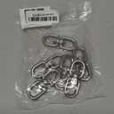 Lependor Stainless Steel 304 Double Ended Swivel Eye Hook, Eye to Eye Swivel Shackle Ring Connector Hardware Double Ended Swivel Hook (6 Pcs M6 (1/4"))