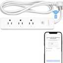 LINKVOLT Smart Power Strip WiFi Surge Protector Alexa Google Home Voice Control Outlet Extender for Home Office 3AC 15A 1875W 2.4GHz Voice Control