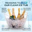 BARsics Large Clear Ice Bucket 3 Gallon(12L), Beverage Tub for Parties (2 Pack)