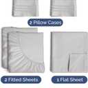Split King Size 5 Piece Sheet Set - Comfy Breathable & Cooling Sheets - Hotel Luxury Bed Sheets for Women & Men - Deep Pockets, Easy-Fit, Soft & Wrinkle Free Sheets - French Grey Oeko-Tex Bed Sheets