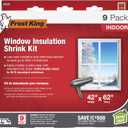 Frost King V73/9H Indoor Shrink Window Kit 42 62-Inch, Clear, 9-Pack