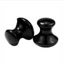 Windfulogo 2 Pcs Mushroom Shaped Massage Stones Natural Bian Stone Hot Rock for Spa Massage