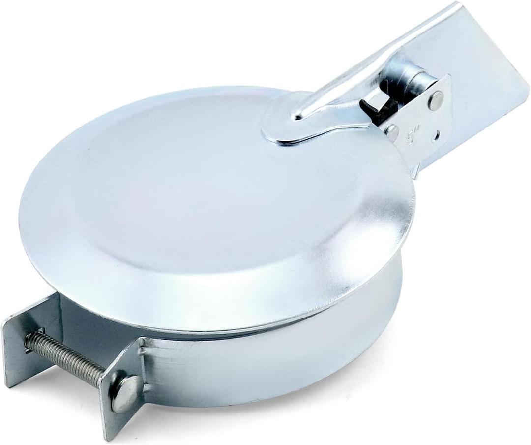 QWORK 5" Zinc Exhaust Rain Cap Weather-Resistant Stack Protector for Straight Exhaust Piping on Trucks, Tractors, and Heavy Equipment