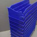 Akro-Mils 30120 Plastic Shelf Bins, Heavy Duty Storage Bins for Garage, Closet, and Drawer Organization, 12-Inch x 4-Inch x 4-Inch, Blue, 24-Pack