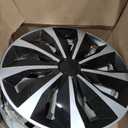 MIKKUPPA 16 Inch Hubcaps, 4 Wheel Covers for Steel Wheels, Silver Black