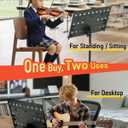 Stage Rocker 2-in-1 Folding Sheet Music Stand with Desk Bracket