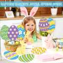 16 Pcs Large Easter Tree Decorations Egg Ornaments Cute Colored Egg Picks Ornaments Extra Large Pink Yellow Blue Easter Eggs Tree Picks Toppers for Home School Office Spring Party Vase Decor