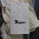 Riyiper 2 Pack Cotton Women's Mock Turtleneck Long Sleeve Tops Ribbed Lettuce Trim Slim Fit Basic Shirts Thermal Base Layer S