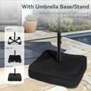 PHI VILLA 15ft Large Patio Umbrellas with Base Included, Outdoor Double-Sided Rectangle Market Umbrella with Crank Handle, for Poolside Lawn Garden, Cyan