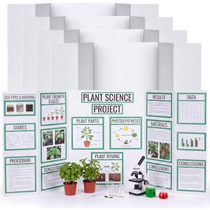 Pentafold Poster Board White Project Boards, 48 x 24'',4 Pack