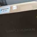 simplehuman 40 Liter / 10.6 Gallon Slim Kitchen Step Trash Can With Secure Slide Lock, Black Plastic