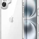 JETech Case for iPhone 16 6.1-Inch, Non-Yellowing Shockproof Phone Bumper Cover, Anti-Scratch Clear Back (Clear)
