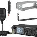 Retevis MB4 DIN AM/FM CB Radio with Cigarette Lighter Plug,12V/24V, 2-Way NRC Noise Canceling,2W Speaker,PA System,Full Mounting Kit Trucker Radio for Long Haul Trucker & Off-Road Emergency