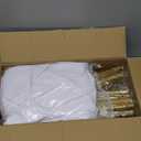 7.2FT Metal Arch Backdrop Stand and Cover Set, Gold Wedding Backdrop Arch Stand with Cover, Balloon Arch Stand with White Arch Cover for Birthday Party Baby Shower Graduation Ceremony Decorations