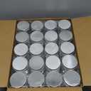 Tanlade 60 Pcs 3 oz Clear Plastic Jars with Lids Wide Mouth Mason Jars Mini Storage Containers Bulk for Herb Jelly Wedding Valentine Favors Shower Party Favors(Silver)