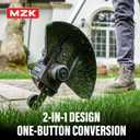 MZK 20V 12'' Cordless String Trimmer, Grass Trimmer&Edger with Replacement Spools,2307116