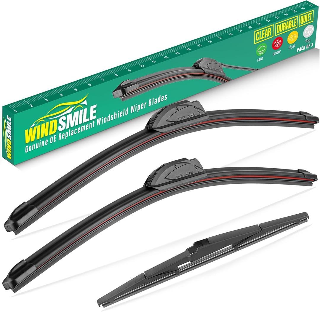 26" 16" 14" Windshield Wiper Blades Replacement for Toyota Venza 2021 2022 2023 2024 Premium All Weather Front Rear Wipers Set - OEM Quality (Pack of 3)