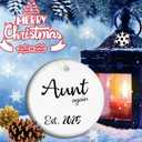 Aunt Est. 2025 Again,Newborn Christmas Ornament, More New Baby Announcement, Gift for Auntie (C24)