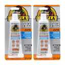 Gorilla 100% Silicone Caulk, Waterproof Sealant, 2.8oz Squeeze Tube (Pack of 2)  Clear -10 Year Mold Resistant Kitchen, Window, Bath, Marine, Door and More