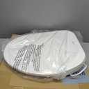 Electric Bidet Toilet Seat Elongated Slow Close Heated Toilet Seat with Bidet Warm Water Smart Self Dual Cleaning Nozzle Night Light E300