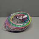 Wettarn 60 Pcs Large Plastic Ring Toss Multicolor Throwing Carnival Rings Speed and Agility Practice Games, Garden Backyard Lawn Outdoor Games(10 Inch,Bright Color)