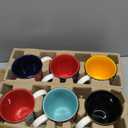 DOWAN Juego de 6 tazas de caf, tazas de porcelana grandes de 16 onzas, tazas de t de cermica con asa para hombres y mujeres, juego de regalo, regalo de boda de inauguracin de la casa