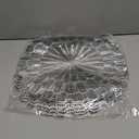 Evevda Silver Placemats Set of 6 Round 15 inch Table Mats Vinyl Pressed Waterproof Table Placemats for Dining Table Decoration Wedding Holiday Party