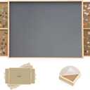 Puzzle Board 1000 Pieces with Large Drawers & Cover Mat 360 Rotating Puzzle Table None-Slip Felt Surface Portable 30" x 22" Jigsaw Table for Organized Puzzling  Ideal for 1000PcsPuzzles