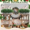 Weysat 2 Pack Artificial Christmas Norfolk Pine with Rustic Wooden Pot Realistic Norfolk Faux Greenery Pine Stems Christmas Fake Cedar Stems for Xmas Home New Year Winter(16.14 x 3.7 x 8.66 Inch)