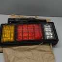 Partsam 2Pcs LED Truck Trailer Tail Lights Bar Kit 40 LED w Iron Net Protection Replacement for W Series/Compatible with Isuzu Elf Truck NPR NPR-HD NKR NHR NRR FSR FRR 1984- Taillight Assembly