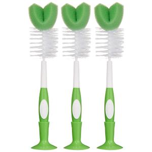 Amazon Brand - Mama Bear Bottle Brush (Pack of 3), White