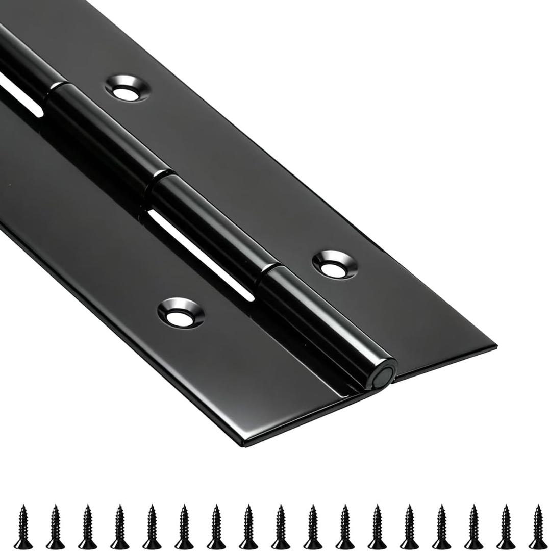 Black Piano Hinge 48 Inch x 2 Inch Open Width
