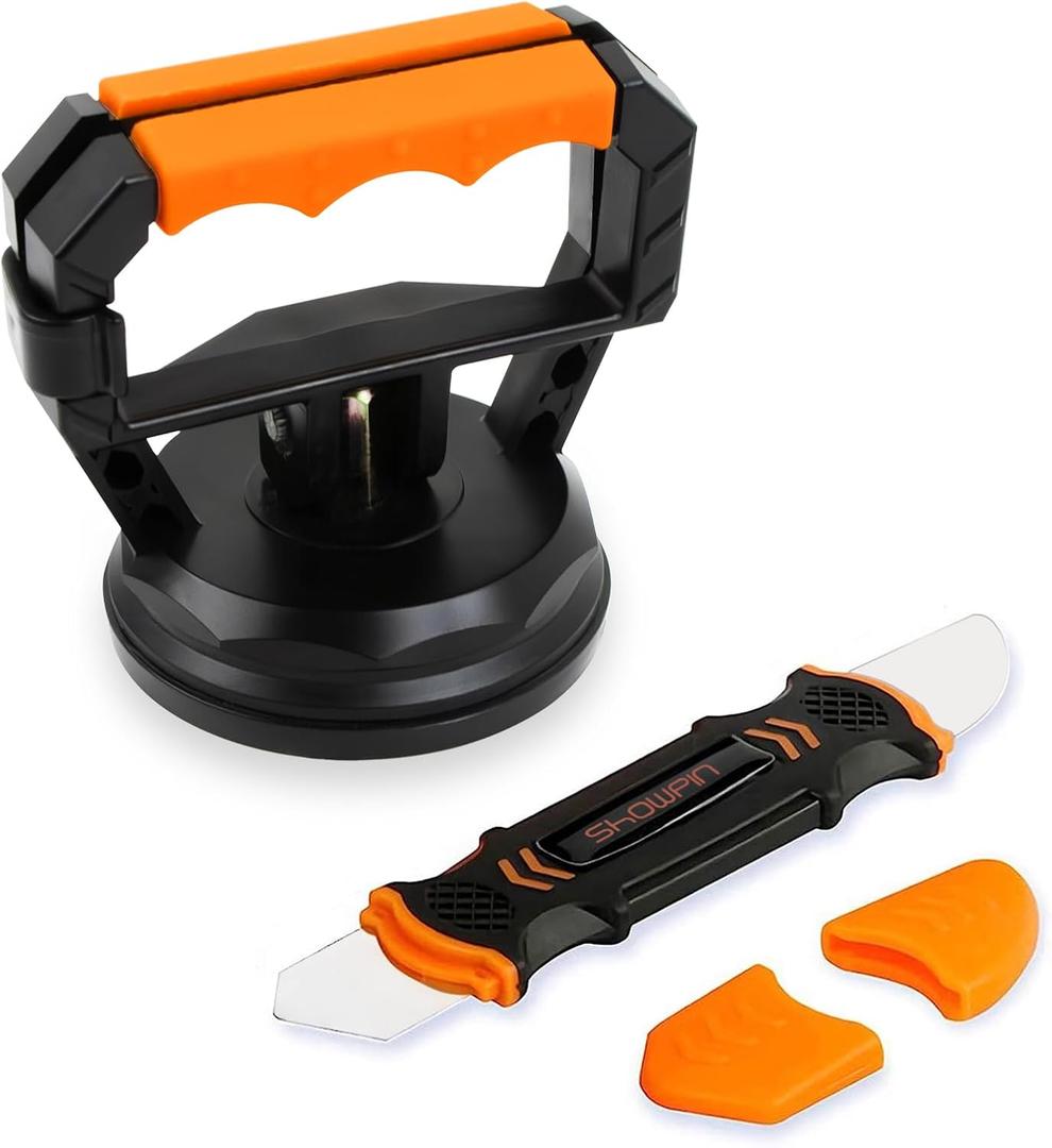 SHOWPIN Electronics Opening and Prying Tools: 2 in 1 iPhone Screen Removal Replacement Tool Separator Suction Cup for Phone iPad Laptop PC DIY