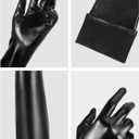 SATINIOR Women's Carnival Halloween Costume Elastic Spandex Shiny Wet Long Gloves and Thigh High Stockings (Black)