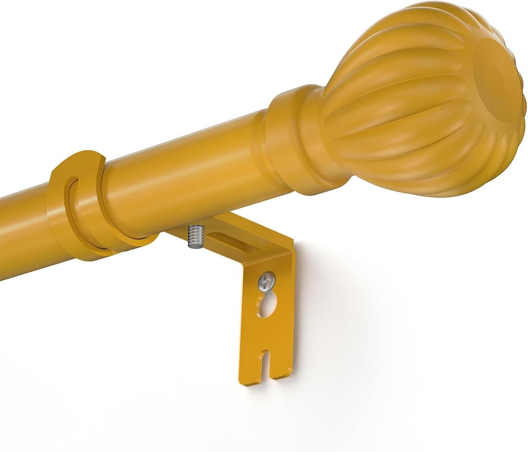 Metal Curtain Rods for Windows, 46-96 inch Cortineros Para Ventanas, Heavy Duty Metal Curtain Rod with Brackets