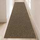 BEQHAUSE Hallway Runner Rugs 2x8, Hallway Rug Non-Slip Washable(Rolled-Up NO Creases), Runner Rug Absorbent Stain Resistant Hall Rug Carpet Runner, Entryway Rugs Floor Mat Laundry Room Rugs, Brown