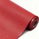 Marine Vinyl Fabric, 0.9MM Thick Soft Smooth Waterproof Synthetic Fabric Material, Outdoor Boat Automotive, DIY and Crafting Pleather (Red, 5Yd Roll (54'' X 180'' inch))
