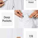 G Gradual Women's Pants with Deep Pockets 7/8 Stretch Ankle Sweatpants for Golf, Athletic, Lounge, Travel, Work (White, XXL)