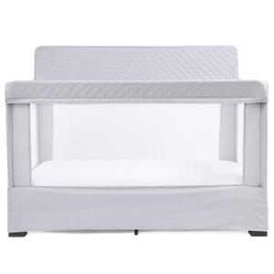Baby Delight Lunaire Full Size Crib | Breathable Mesh Baby Crib | Tool-Free Assembly Baby Bed | Pebble Grey