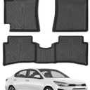 Mixsuper Liner Floor Mats for 2018-2024 Kia Rio 5-Door, All Weather Floor Liners for Rio Accessories Durable 1st and 2nd Row Set Black